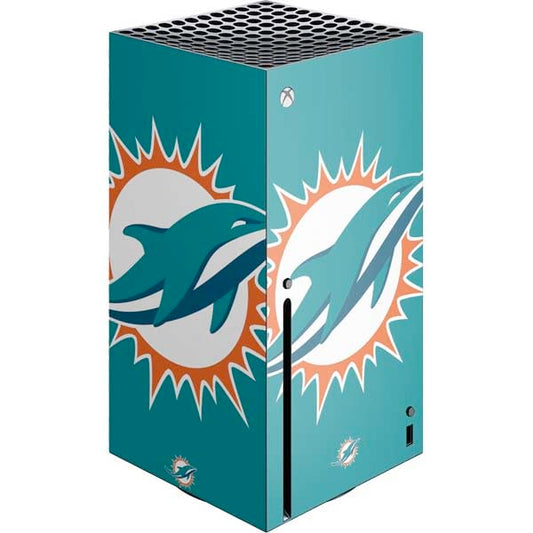 Skinit Decal Gaming Skin Compatible with Xbox Series X Console - Officially Licensed NFL Miami Dolphins Large Logo Design