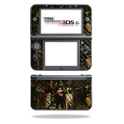 MightySkins Carbon Fiber Skin for Nintendo New 3DS XL (2015) - The Nightwatch | Protective  Durable Textured Carbon Fiber Finish | Easy to Apply  Remove  and Change Styles | Made in The USA