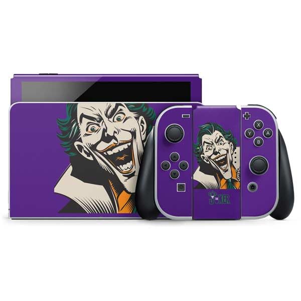 Skinit Decal Gaming Skin Compatible with Nintendo Switch OLED (2021) - Officially Licensed DC Comics The Joker The Classic Art Design