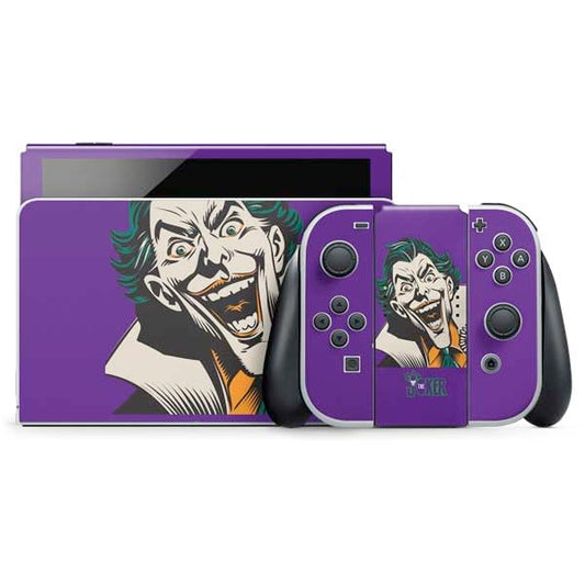 Skinit Decal Gaming Skin Compatible with Nintendo Switch OLED (2021) - Officially Licensed DC Comics The Joker The Classic Art Design