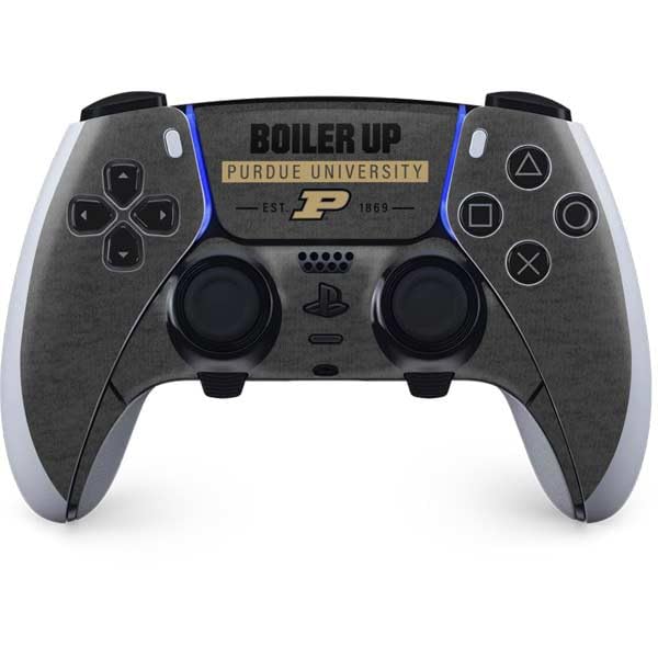 Skinit Decal Gaming Skin Compatible with PS5 DualSense Edge Pro Controller - Officially Licensed Purdue University Purdue University Boiler Up Design