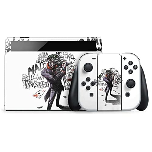 Skinit Decal Gaming Skin Compatible with Nintendo Switch OLED (2021) - Officially Licensed DC Comics The Joker Brilliantly Twisted Design