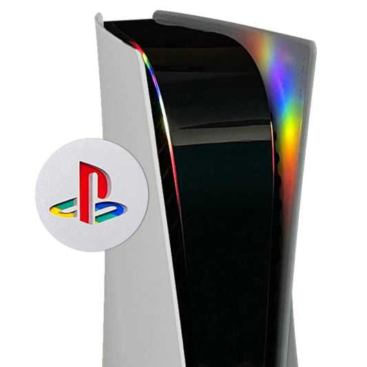 Power Light Decal and Underlay Sticker Combo for PS5 Playstation 5 (Double Rainbow)