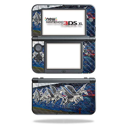 MightySkins Carbon Fiber Skin for Nintendo New 3DS XL (2015) - Pegasus Herd | Protective  Durable Textured Carbon Fiber Finish | Easy to Apply  Remove  and Change Styles | Made in The USA