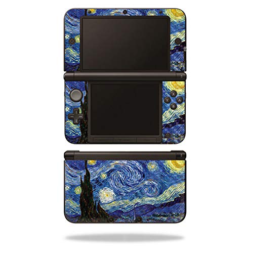 MightySkins Carbon Fiber Skin for Nintendo 3DS XL Original (2012-2014) - Starry Night | Protective  Durable Textured Carbon Fiber Finish | Easy to Apply  Remove  and Change Styles | Made in The USA