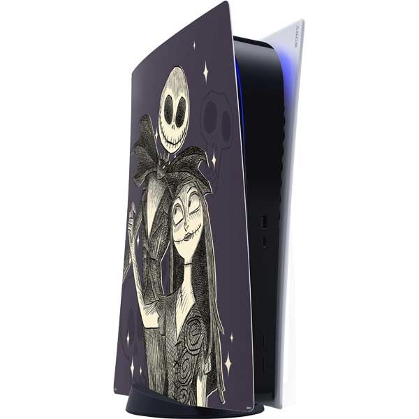 Skinit Decal Gaming Skin Compatible with PS5 Digital Edition Console - Officially Licensed Disney The Nightmare Before Christmas Jack and Sally Art Design
