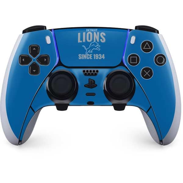Skinit Decal Gaming Skin Compatible with PS5 DualSense Edge Pro Controller - Officially Licensed NFL Detroit Lions Helmet Design