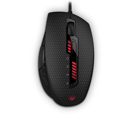 HP Omen X9000 Wired USB Gaming Mouse - 400-8200 DPI, Optimized Mechanical Switches, Customizable Buttons, Black