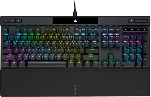 Corsair K70 RGB PRO Mechanical Gaming Keyboard - Cherry MX Red, 8,000Hz, Black, Aluminum, with Soft-Touch Palm Rest, QWERTY - CH-9109410