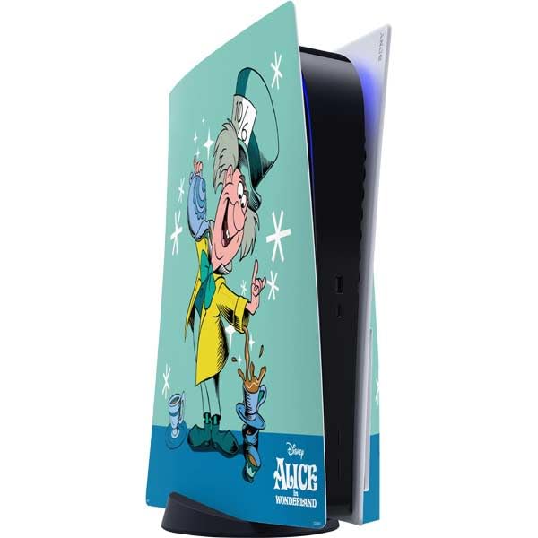 Skinit Decal Gaming Skin Compatible with PS5 Console - Officially Licensed Disney Alice in Wonderland Mad Hatter Tea Party Design
