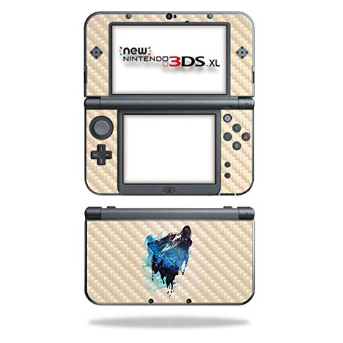 MightySkins Carbon Fiber Skin for Nintendo New 3DS XL (2015) - Lone Wolf | Protective  Durable Textured Carbon Fiber Finish | Easy to Apply  Remove  and Change Styles | Made in The USA