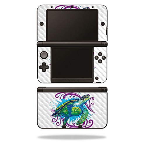 MightySkins Carbon Fiber Skin for Nintendo 3DS XL Original (2012-2014) - Sea Turtle Splash | Protective  Durable Textured Carbon Fiber Finish | Easy to Apply | Made in The USA