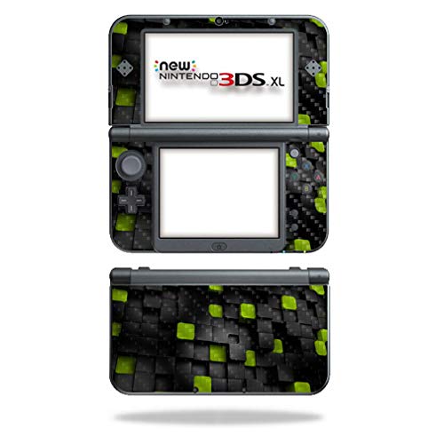 MightySkins Carbon Fiber Skin for Nintendo New 3DS XL (2015) - Cubes | Protective  Durable Textured Carbon Fiber Finish | Easy to Apply  Remove  and Change Styles | Made in The USA