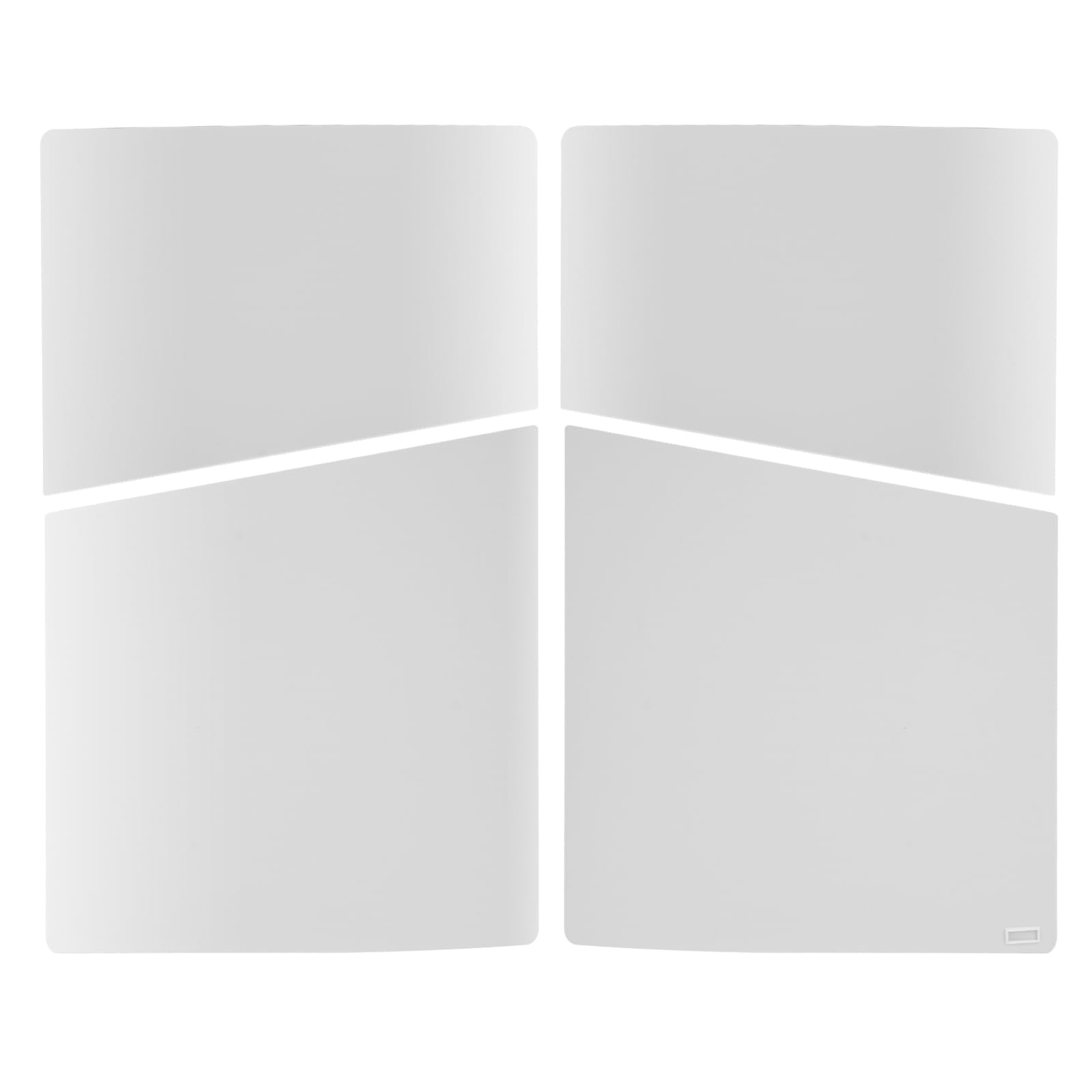YIBEICO 4PCS Faceplate Replacement for PS5 Slim Digital Edition Side Plate Shell Accessories Hard Shockproof Anti-Scratch Dustproof ABS Case White