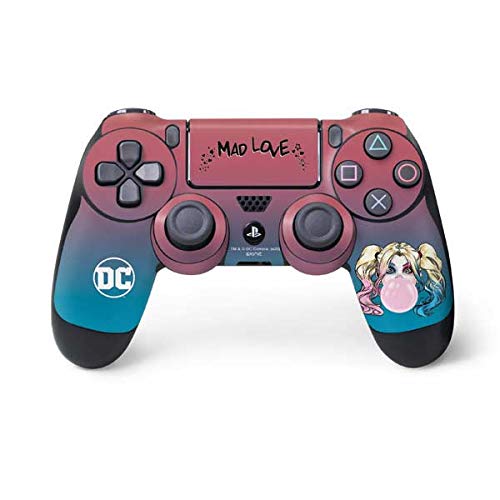 Skinit Decal Gaming Skin Compatible with PS4 Controller - Officially Licensed DC Comics Harley Quinn Mad Love Design