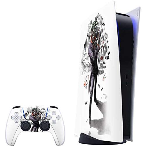 Skinit Decal Gaming Skin Compatible with PS5 Digital Edition Bundle - Officially Licensed DC Comics The Joker Brilliantly Twisted Design