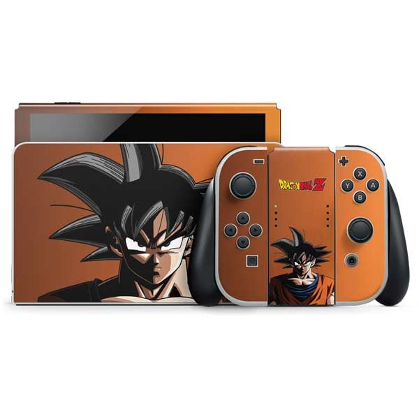 Skinit Decal Gaming Skin Compatible with Nintendo Switch OLED (2021) - Officially Licensed Dragon Ball Z Goku Portrait Design