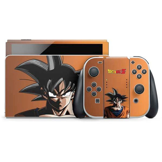 Skinit Decal Gaming Skin Compatible with Nintendo Switch OLED (2021) - Officially Licensed Dragon Ball Z Goku Portrait Design