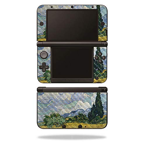 MightySkins Carbon Fiber Skin for Nintendo 3DS XL Original (2012-2014) - Wheatfield with Cypresses | Protective  Durable Textured Carbon Fiber Finish | Easy to Apply | Made in The USA