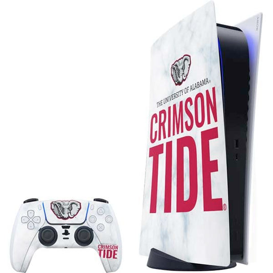 Skinit Decal Gaming Skin Compatible with PS5 Bundle - Officially Licensed University of Alabama Crimson Tide Net Design