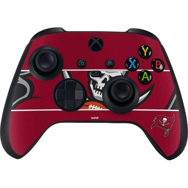 Skinit Decal Gaming Skin Compatible with Xbox Series X Controller - Officially Licensed NFL Tampa Bay Buccaneers Zone Block Design