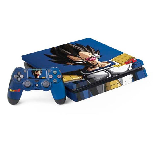 Skinit Decal Gaming Skin Compatible with PS4 Slim Bundle - Officially Licensed Dragon Ball Z Vegeta Portrait Design