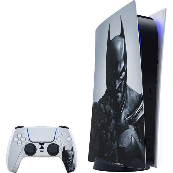 Skinit Decal Gaming Skin Compatible with PS5 Bundle - Officially Licensed DC Comics Arkham Origins Batman Design