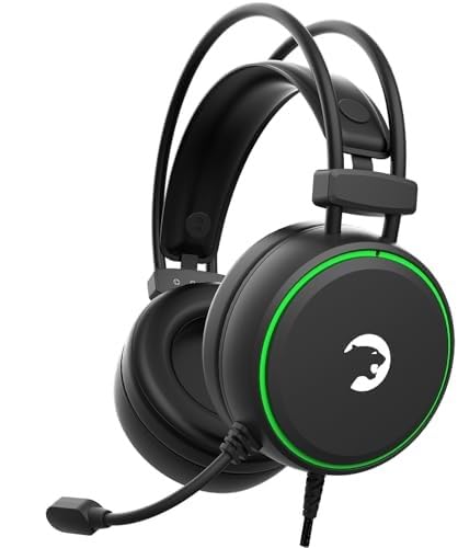 GAMEPOWER JIN Gaming Headset - Wired 3.5mm Jack, 50MM Drivers, Noise Cancelling Mic, 360 Spatial Audio, Black, Model MFMFGMP0002