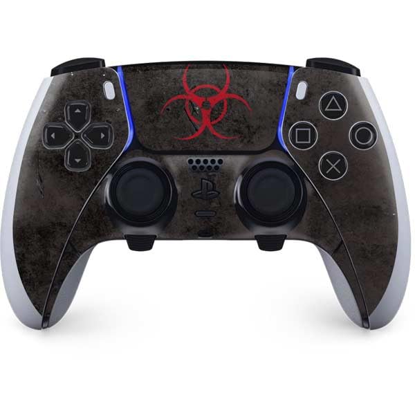 Skinit Decal Gaming Skin Compatible with PS5 DualSense Edge Pro Controller - Biohazard Red Design