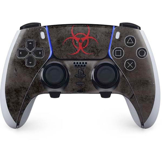 Skinit Decal Gaming Skin Compatible with PS5 DualSense Edge Pro Controller - Biohazard Red Design