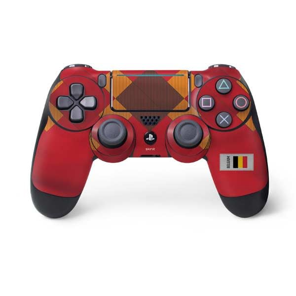Skinit Decal Gaming Skin Compatible with PS4 Pro/Slim Controller - Belgium Soccer Flag Design