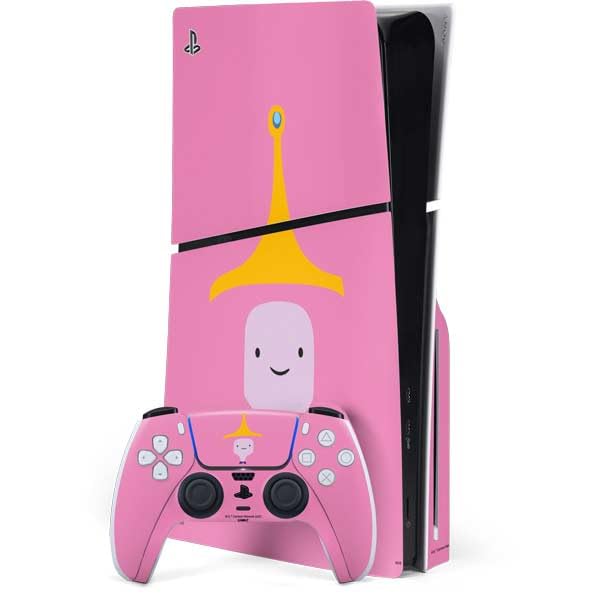 Skinit Decal Gaming Skin Compatible with PS5 Slim Disk Bundle - Officially Licensed Adult Swim Adventure Time Princess Bubblegum Design