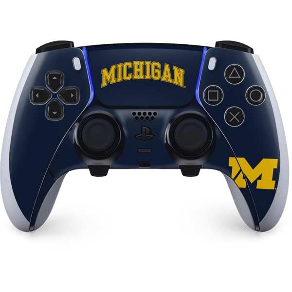 Skinit Decal Gaming Skin Compatible with PS5 DualSense Edge Pro Controller - Officially Licensed University of Michigan M Design