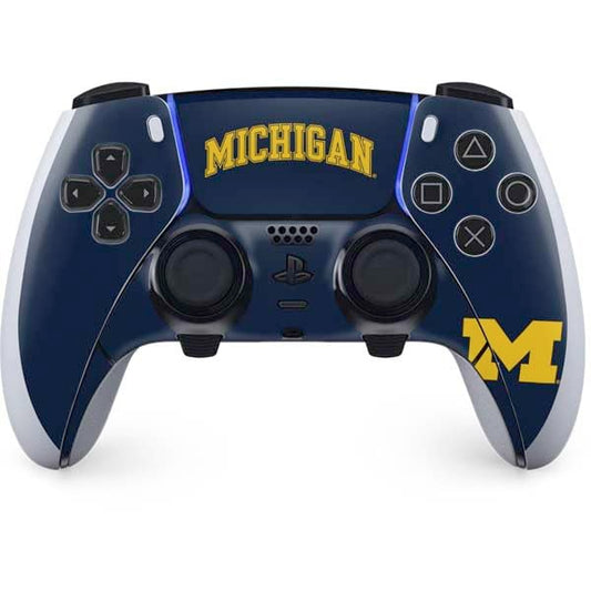Skinit Decal Gaming Skin Compatible with PS5 DualSense Edge Pro Controller - Officially Licensed University of Michigan M Design