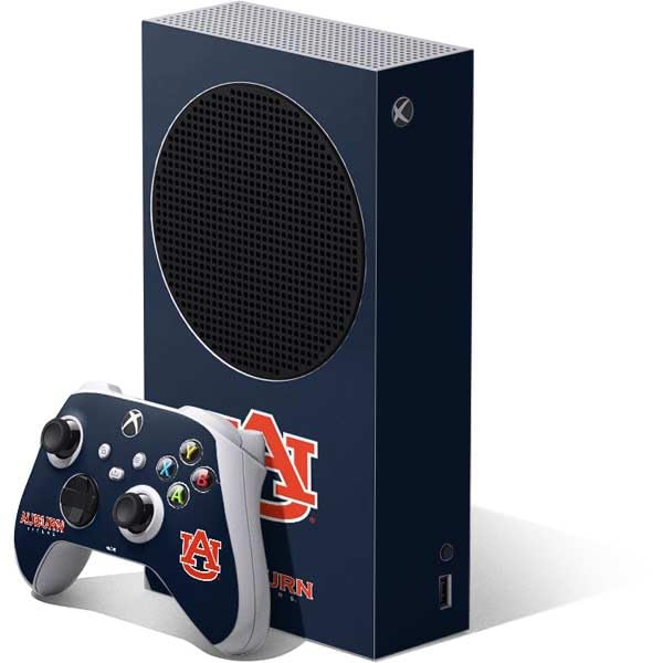 Skinit Decal Gaming Skin Compatible with Xbox Series S Bundle - Officially Licensed Auburn University Logo Blue Design