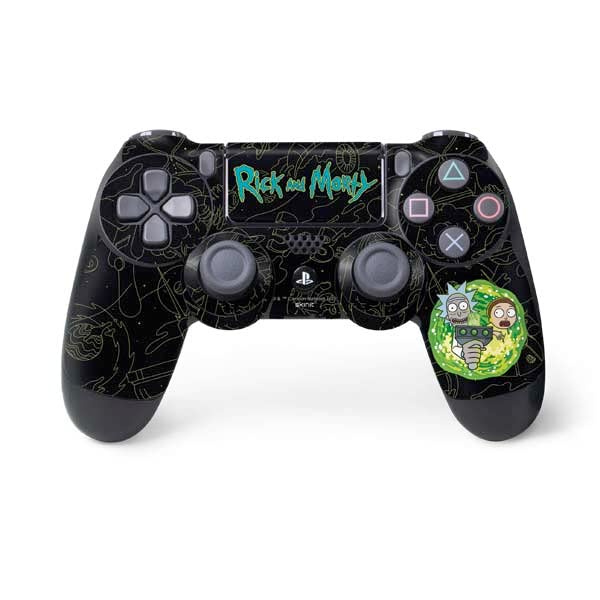 Skinit Decal Gaming Skin Compatible with PS4 Controller - Officially Licensed Adult Swim Rick and Morty Portal Travel Design