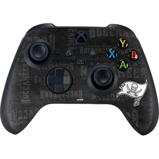 Skinit Decal Gaming Skin Compatible with Xbox Series X Controller - Officially Licensed NFL Tampa Bay Buccaneers Black & White Design