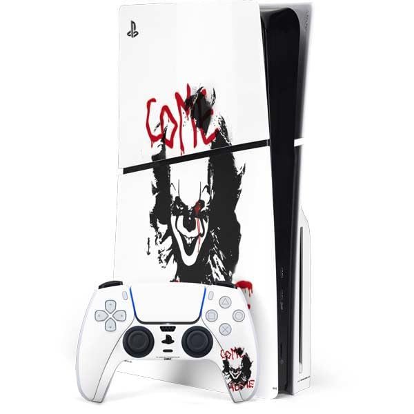Skinit Decal Gaming Skin Compatible with PS5 Slim Disk Bundle - Officially Licensed Warner Bros IT Volume 2 It Come Home Design