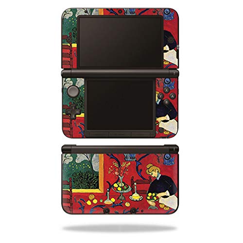 MIGHTY SKINS Nintendo 3DS XL Skin - Harmony in Red, Durable Vinyl Decal, Easy to Apply & Remove, Made in USA