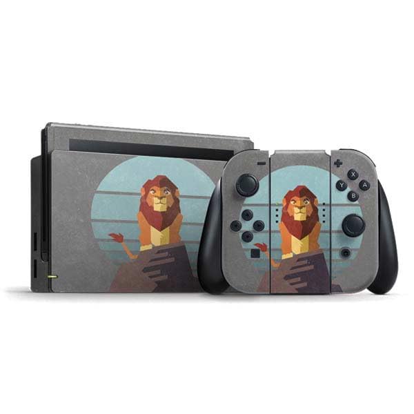 Skinit Decal Gaming Skin Compatible with Nintendo Switch Bundle - Officially Licensed Disney The Lion King Simba On Pride Rock Design
