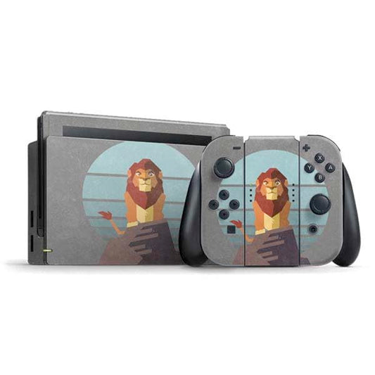 Skinit Decal Gaming Skin Compatible with Nintendo Switch Bundle - Officially Licensed Disney The Lion King Simba On Pride Rock Design