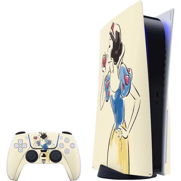 Skinit Decal Gaming Skin Compatible with PS5 Bundle - Officially Licensed Disney Princess Snow White Art Design