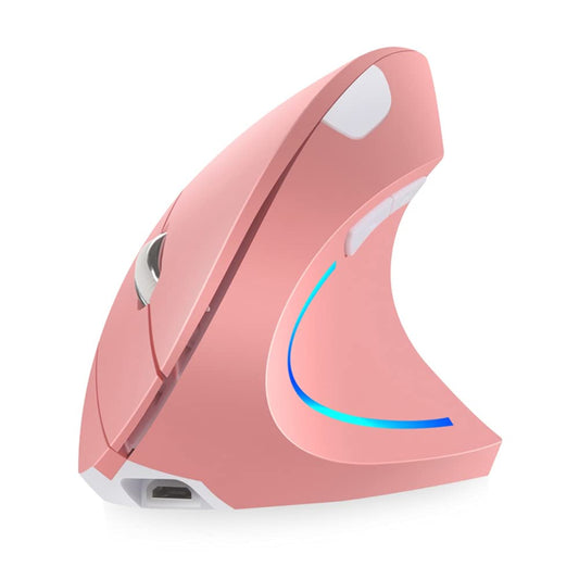 Attoe Vertical Mouse  Right Handed 2.4GHz Wireless Ergonomic Rechargeable Vertical Mouse with 4 Adjustable DPI 800/1200/1600/2400  6 Buttons Compatible with PC  Desktop Mac (Pink)