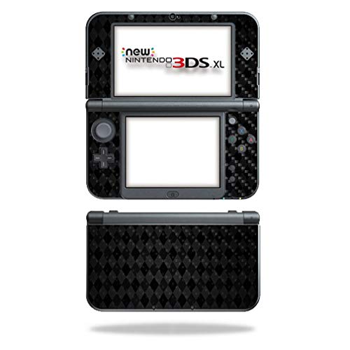 MightySkins Carbon Fiber Skin for Nintendo New 3DS XL (2015) - Black Argyle | Protective  Durable Textured Carbon Fiber Finish | Easy to Apply  Remove  and Change Styles | Made in The USA