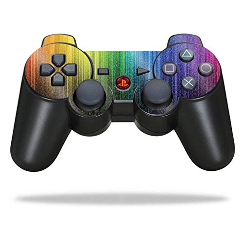 MightySkins Glossy Glitter Skin for Sony Playstation 3 PS3 Controller - Rainbow Streaks | Protective  Durable High-Gloss Glitter Finish | Easy to Apply  Remove  and Change Styles | Made in The USA