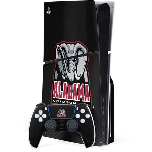 Skinit Decal Gaming Skin Compatible with PS5 Slim Disk Bundle - Officially Licensed University of Alabama Primary Logo Design