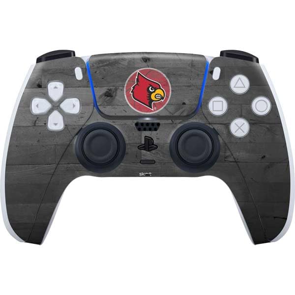 Skinit Decal Gaming Skin Compatible with PS5 Controller - Officially Licensed University of Louisville Cardinals Basketball Design
