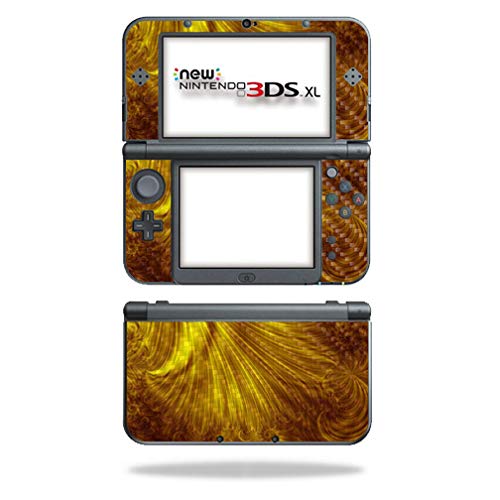 MightySkins Carbon Fiber Skin for Nintendo New 3DS XL (2015) - Golden Locks | Protective  Durable Textured Carbon Fiber Finish | Easy to Apply  Remove  and Change Styles | Made in The USA
