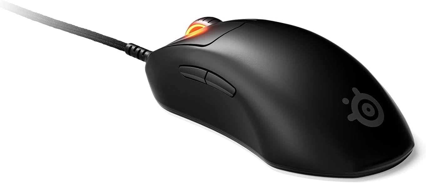 SteelSeries Esports Mini FPS Gaming Mouse - Ultra Light 61g, 5 Programmable Buttons, 18K CPI, RGB Lighting, Wired, Black, Model 62421
