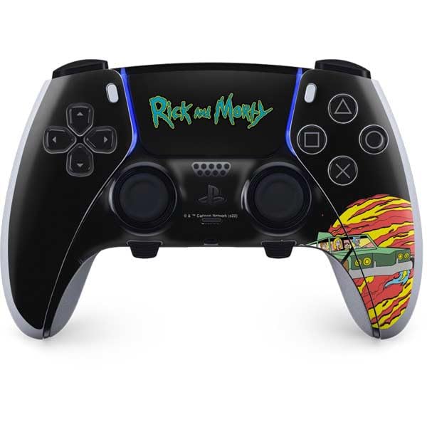 Skinit Decal Gaming Skin Compatible with PS5 DualSense Edge Pro Controller - Officially Licensed Adult Swim Rick and Morty Family Wagon Design